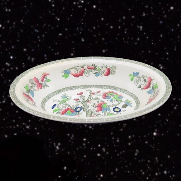 Johnson Brothers Indian Tree Oval Serving Bowl Dish Painted Ceramic England 9”W - Picture 12 of 12